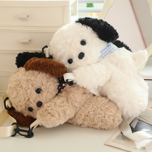 Cachorro perro doble <span class=keywords><strong>hombro</strong></span> bolsa de juguete de <span class=keywords><strong>peluche</strong></span> doble <span class=keywords><strong>hombro</strong></span> muñeca cambio bolsa de dibujos animados personalizable Animal mochila para niños juguete - Product Image 5