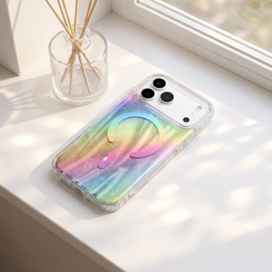<span class=keywords><strong>Cover</strong></span> per <span class=keywords><strong>iPhone</strong></span> 18 17 16 15 14 Pro Max con Effetto Laser Sfumato <span class=keywords><strong>Arcobaleno</strong></span>, Magnetica e Anti-Ingiallimento - Product Image 4