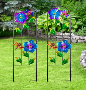 <span class=keywords><strong>Enrejado</strong></span> de Jardín de Acero al Carbono Resistente, Estilo Rústico Francés Inspirado en el Art Déco, Paquete de 2, <span class=keywords><strong>para</strong></span> Glicinia y Vid. - Product Image 3