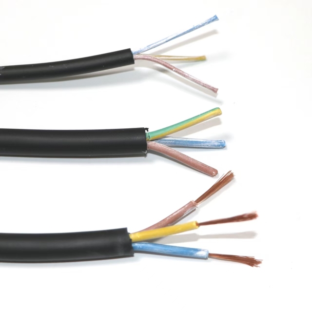 H07RN-F 3-Core Stranded Copper Rubber Flexible Cable High Temperature Resistant 450/750V CE for for Industrial Use