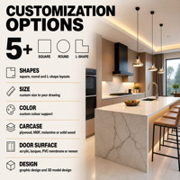 Ensemble d'armoires de cuisine modulaires personnalisées, meubles en bois laqué blanc, armoires de cuisine modernes pour villa, vente en gros aux États-Unis