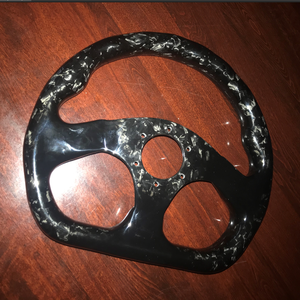 <span class=keywords><strong>Volant</strong></span> de voiture en Fiber de carbone, diamètre 310mm, noir, jaune, argent, rouge, bleu clair, pour remplissage et estampage - Product Image 2