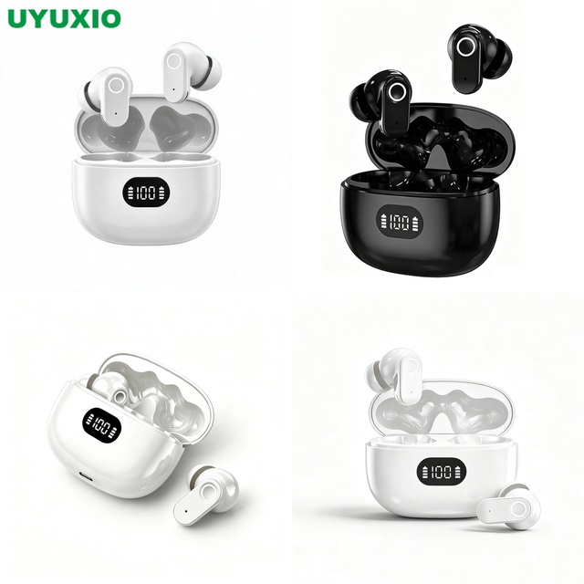 In Ear Wireless Earbuds Ear Bud Headset featuring Deep Bass Sound Clear Calls Charging Case Auto Pairing for Home Office Commute