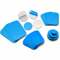 Plaques cibles magnétiques autocollantes en acier au carbone de 0,3 mm pour aimants, rondes, carrées, pour montage sur réfrigérateur, miroir, armoire