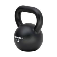 Kettlebell robuste de 10 kg en acier noir pour entraînement à domicile, musculation et équipement de force pour la gym