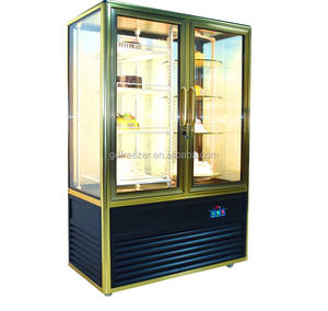 Exhibidor Refrigerado Giratorio <span class=keywords><strong>Vertical</strong></span> Comercial de Alta Calidad con Marco Negro para Pastelería y Repostería - Product Image 5