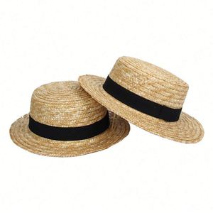 Sombreros De Paja Large Brim <b>Hats</b> <b>Men</b> Women Skimmer Wheat Straw Woven Outdoor Travel Sunshade <b>Sun</b> <b>Hat</b> Flat Top Fish - Product Image 2