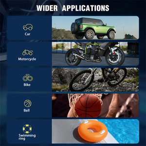 Compresseur d'air portable 7,4 V avec affichage numérique, <span class=keywords><strong>gonfleur</strong></span> de pneus, moniteur de pression, lumière d'urgence, certifié CE, arrêt automatique - Product Image 4