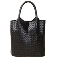 Nouvel Arrivage 2025 – Sac Fourre-tout en Cuir Véritable pour Femme, Tissé, Polyvalent et Tendance, Style Minimaliste Élégant avec Fermeture Éclair sur le Côté