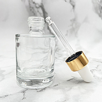 Vente en gros de pipette en verre graduée ronde 15ml 30ml 50ml 60ml pour flacon compte-gouttes en verre d'huile essentielle liquide