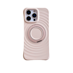 Funda de Silicona Líquida con Diseño de Ondas al Estilo Coreano para Apple iPhone 14 15 16 17 Pro Max, con Soporte Magnético y Agarre para Teléfono - Product Image 4