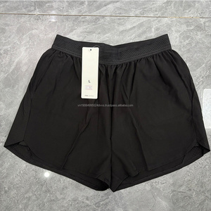 Shorts pour femmes à taille haute élastique avec cordon de serrage, shorts décontractés pour femmes avec logo, shorts de sport pour la course à pied, le yoga, la gym, vêtements de sport - Product Image 2