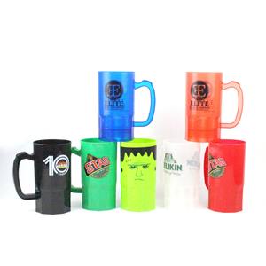 Stackable 14oz/20oz Promotional Gift <strong>Beer</strong> <strong>Glass</strong> Plastic <strong>Beer</strong> Stein Mug With Handles Hold - Product Image 2