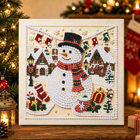 Kit de Peinture Diamant Forme Spéciale Père Noël DIY, Mosaïque de Strass en Cristal, Décoration Murale Artistique pour la Maison, Cadeau Artisanal
