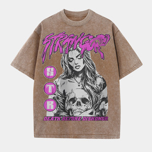 Entrepôt local américain : T-shirt graphique Strang Death Before Dishonor délavé, plusieurs couleurs, design personnalisable - Product Image 3