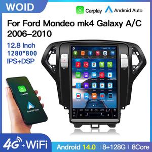 STWEI 12.8'' Carplay Android14 Style Tesla pour Ford Mondeo Mk4 Galaxy A/C 2006-2010 Autoradio Lecteur Multimédia Navi GPS Stéréo - Product Image 2
