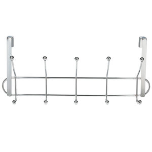 Appendiabiti da porta in metallo con 5/10 ganci. Finitura Metallica. - Product Image 1