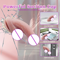 Dildo réaliste double couche en silicone liquide souple, écologique, avec ventouse, étanche, simulation manuelle, sûr pour le corps, jouet pour adultes