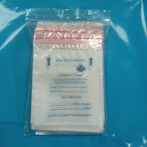 متوفر بحجم صغير من بلاستيك البولي إيثيلين محكم الغلق لأكياس حبوب توزيع الأدوية بسحاب مع سحاب لتخزين الأدوية - Product Image 4