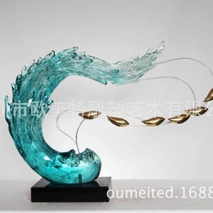 Escultura circular transparente de resina para decoración del hogar 005 - Product Image 5