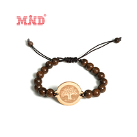 Nouveau design rfid 1k bracelet de contrôle d'accès croisé en bois de bambou recyclé