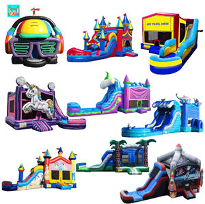 Vente en gros de châteaux gonflables commerciaux, combinés avec toboggan aquatique blanc, mini châteaux gonflables pour enfants, pour la <span class=keywords><strong>location</strong></span> événementielle - Product Image 2