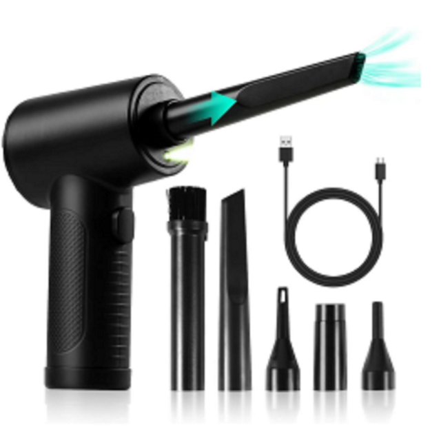 Mini 51000RPM Rechargeable Computer Keyboard Cleaning Portable Air Duster Blower Gun Cordless Compressed Electric Air Duster