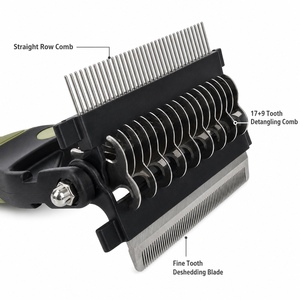 Pettine di Lusso per la Toelettatura di Animali Domestici a Pelo Lungo (Gatti e Cani a Doppio Pelo) - Spazzola Districante e per la Rimozione del Sottopelo - Product Image 2