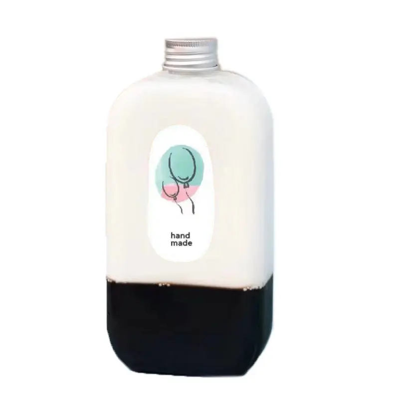 Wholesale customized 350ml PET fruit juice bottle milk tea beverage bottle