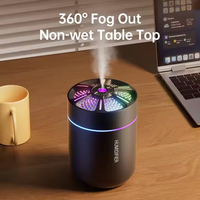 SOCELI Nouveau Design Diffuseur d'Air Intelligent pour Voiture Humidificateur Ultrasonique USB Lumière 7 Couleurs Luxe Portable