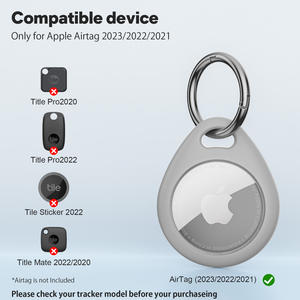 Lot de <span class=keywords><strong>4</strong></span> étuis pour <span class=keywords><strong>AirTag</strong></span>, porte-clés anti-rayures pour traceur GPS <span class=keywords><strong>Apple</strong></span>, étui en silicone pour <span class=keywords><strong>AirTag</strong></span> - Product Image 2