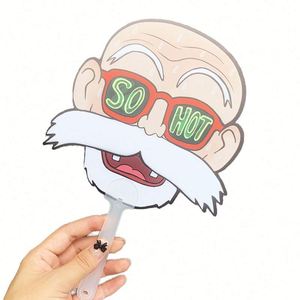 Éventail pliable transparent en PVC de forme ronde personnalisé avec personnage d'idole Kpop ou d'anime pour cadeau promotionnel - Product Image 5