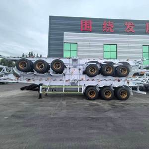 Nouvelle semi-remorque squelette en acier à prix bas, en promotion, 3 ou 4 essieux, Howo Sinotruk, usage intensif, charge utile maximale de 60 tonnes (5001-10000 kg) - Product Image 2