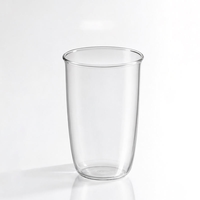 Gobelet en verre borosilicate rond de 400 ml pour café latte, idéal pour les boissons DIY – Vente en gros