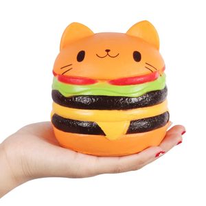 PU giảm căng thẳng Squishy Đồ chơi Jumbo chậm tăng Kawaii mèo bánh hamburger bánh mì thần tài đồ chơi cho tự kỷ ADHD người lớn trẻ em Antistress - Product Image 1