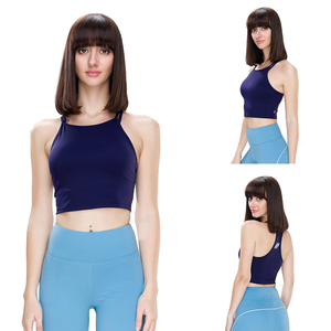 हॉट सेलिंग सेक्सी महिलाओं के योग ब्रा पर्यावरण के अनुकूल उच्च समर्थन सरल फ्रंट लुभावनी खेल फिटनेस जिम कसरत लंबी लाइन कंधे - Product Image 1