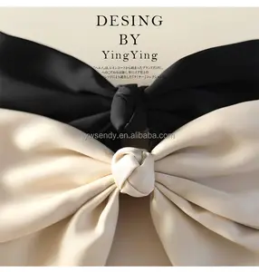 Phong Cách Sang Trọng Kẹp Tóc Mới Thiết Kế Boutique Lớn Lớn Satin Ribbon Bow Kẹp Tóc Phụ Nữ Cô Gái Bowknot Kẹp Tóc