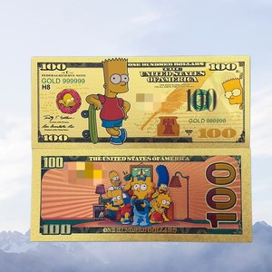 Nouvelle Banque de billets d'anime S-I-M-PSON plaquée or 2026 pour cadeaux - Product Image 6