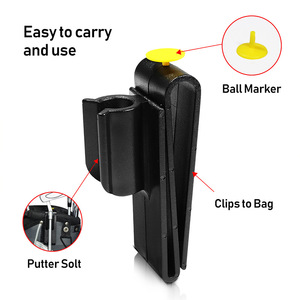 Soporte para palos de golf, clip para putter, accesorio portátil negro para bolsa de golf - Product Image 4