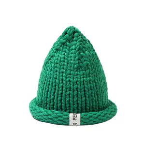 2021 Fengsheng Topi Pabrik Grosir Tebal Benang Beanie Peter Pan Hood Topi Rajut Musim Dingin untuk Wanita Siap untuk Dikirim Beanie