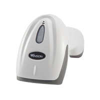 Lecteur de codes-barres laser 1D portable avec interfaces USB/RS232/KBW/TGCS/RS485, kit noir