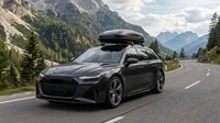 Sunsingrack Boîte de toit de voiture universelle étanche en ABS+PC+ASA, luxe, double ouverture latérale, fixation sur attelage, rangement de cargaison, installation facile