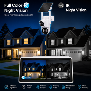 Nouveau kit de caméras de sécurité domestique sans fil à énergie solaire PTZ <span class=keywords><strong>WiFi</strong></span> avec <span class=keywords><strong>NVR</strong></span> LCD 10,1'' 8 canaux et capteur CMOS 4MP à faible consommation - Product Image 6
