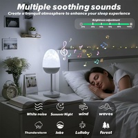 Projecteur d'ondes aquatiques portable pour bureau, veilleuse avec haut-parleur Bluetooth, bruit blanc, projection RGB, lampe d'ambiance de table
