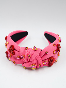 Nuovo Accessorio per Capelli alla Moda per San Valentino, Cerchietto a Cuore con Perle e Strass, Bordo Largo <span class=keywords><strong>Rosa</strong></span> - Product Image 6