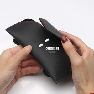 자동차 선바이저 안경 케이스 다기능 선글라스 홀더 카드 수납 클립 - Product Image 3