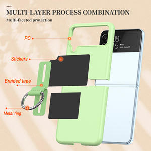 Funda de anillo plegable para <span class=keywords><strong>Samsung</strong></span> <span class=keywords><strong>Z</strong></span> <span class=keywords><strong>Flip</strong></span> 7 6 5 4 <span class=keywords><strong>3</strong></span> 5G Flip4 Flip3 Zflip5, funda protectora completa antichoque para dedo - Product Image 5