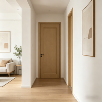 Portes intérieures en bois modernes peintes, résistantes à l'eau, style luxe léger, vente directe d'usine pour chambre, bureau à domicile, appartement