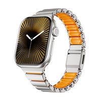 Bracelet magnétique en métal texturé pour Apple Watch S11 S10 42mm, bracelet de remplacement pour smartwatch, mode féminine.