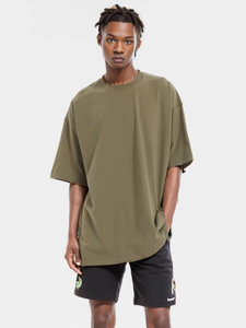 Camiseta extragrande 100% de algodón personalizada para <span class=keywords><strong>hombre</strong></span>, <span class=keywords><strong>talla</strong></span> <span class=keywords><strong>grande</strong></span> y alta con estampado de logotipo, diseño holgado en blanco - Product Image 2